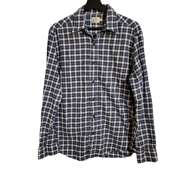 Faherty Blue Plaid Long Sleeve Button Down Shirt - Picture 1 of 7
